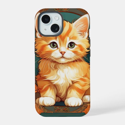 Chat orange de style Alphonse Mucha (Verso)