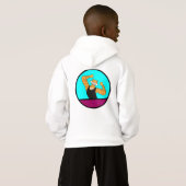 Chat orange musclé hoodie (Dos entier)