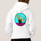 Chat orange musclé hoodie (Dos)