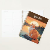 Chat orange par lac (Devant avec enveloppe)