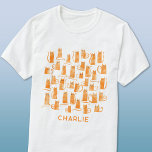 Chat orange personnalisé<br><div class="desc">Joli petit chats au gingembre orange aquarelle,  parfait pour les amoureux des animaux. Art original de Nic Squirrell. Modifiez le nom ou supprimez-le si vous préférez customiser.</div>