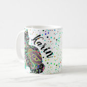Chat Paisley personnalisé et papillon Coffee Mug (Devant gauche)