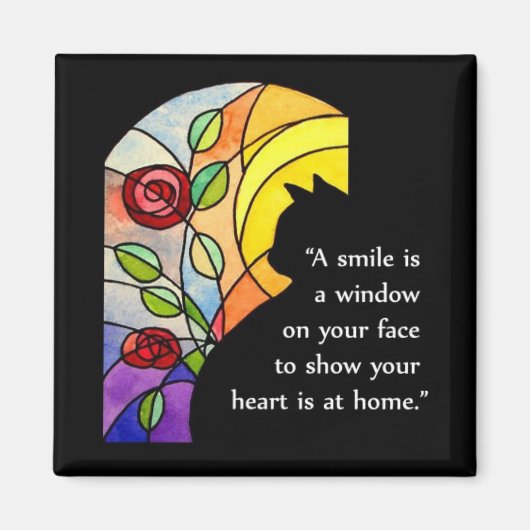 Chat par fenêtre - Magnet (Devant)