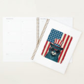 Chat Patriotique Drapeau Gravure Vintage Design de (Devant avec enveloppe)