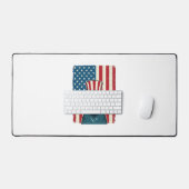 Chat Patriotique Drapeau Gravure Vintage Design de (Clavier et souris)