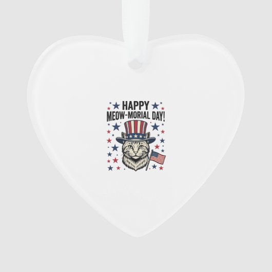 Chat patriotique Meow-morial Day Conception vector (devant)