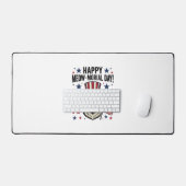 Chat patriotique Meow-morial Day Conception vector (Clavier et souris)