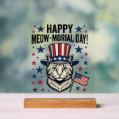 Chat Patriotique Meow-morial Day Conception Vector (Neutre)