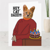 CHAT PÈRE CARTE D'ANNIVERSAIRE POUR LE FRÈRE PÈRE (Devant)