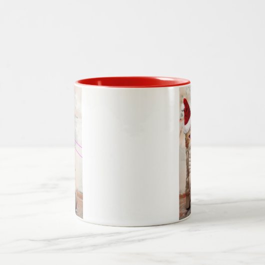 Chat PÈRE NOËL de clavier DANS la tasse de (Centre)