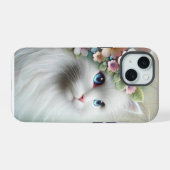 Chat Perse Avec Laurel Floral (Verso Horizontal)