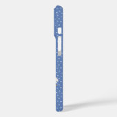 chat perse blanc sur Coque bleu-coque iphone Mate (Verso / Gauche)