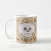 Chat Perse Fleur De Lis Mug (Gauche)