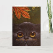 CHAT PERSIEN NOIR - CARTE DE RECHANGE (Dos)