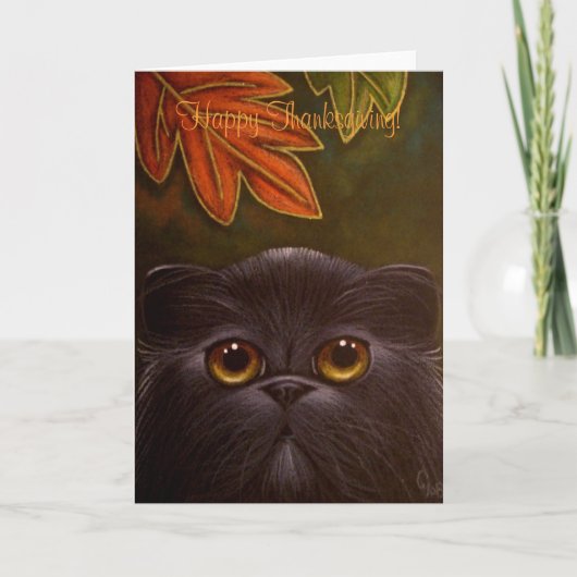 CHAT PERSIEN NOIR - CARTE DE RECHANGE (Devant)