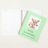 Chat personnalisé photo menthe vert (Devant avec enveloppe)