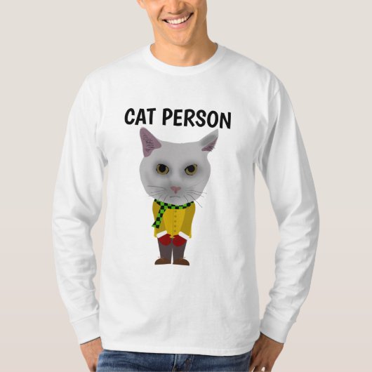 CHAT PERSONNE Funny Art T-Shirts (Devant)