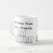 Chat Personne nom de table périodique mug (Devant gauche)