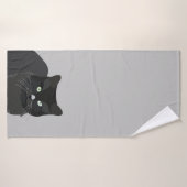 Chat Pet noir Chat (Serviette de bain)