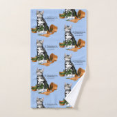 Chat plante (Serviette à main)