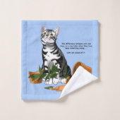 Chat plante (Gant de toilette)