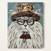 Chat portant casquette et lunettes (Dos)