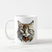 Chat Portrait Art Design Mug (Gauche)