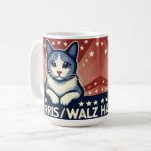 Chat pour Mug de café Harris/Walz (Devant gauche)
