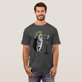 Chat Punk, T-Shirt Graphique Amusant (Devant entier)
