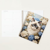 Chat Ragdoll Avec Fleurs Bleues D'Hydrangée (Devant avec enveloppe)