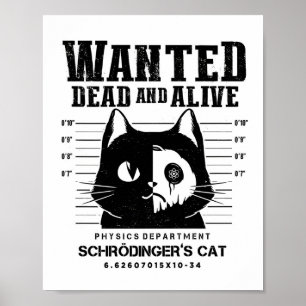 Chat recherché Mort ou Vif Affiche classique