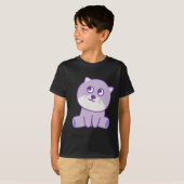 chat regardant le ciel T-shirt (Devant entier)