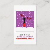 Chat Renne, Invitation Billet de Fête de Noël (Devant)