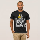 CHAT RESTER CE SOIR MES CHATS COMMANDENT T-shirts  (Devant entier)