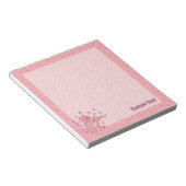 Chat rose avec bloc-notes de violon (Incliné)