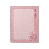 Chat rose avec Bloc-notes violon (Tourné)