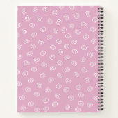Chat rose avec Carnet Arrière - plan blanc (Dos)