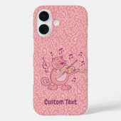Chat rose avec coque iphone violon (Verso)