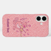 Chat rose avec coque iphone violon (Verso (horizontal))