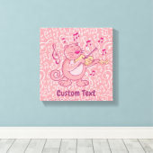 Chat rose avec impression sur toile de violon (Insitu (Plancher de Bois))