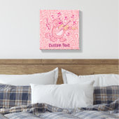 Chat rose avec impression sur toile de violon (Insitu(Chambre))