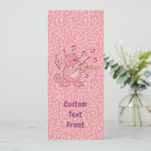 Chat rose avec invitation violon (Debout devant)