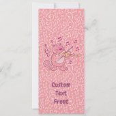 Chat rose avec invitation violon (Devant)