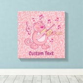 Chat rose avec toile violon Imprimer (Insitu (Plancher de Bois))