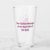Chat rose avec verre de violon (Dos)