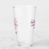 Chat rose avec verre de violon (Gauche)