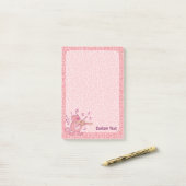 Chat rose avec Violon Post-it Notes (Sur un bureau)