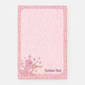 Chat rose avec Violon Post-it Notes (Devant)