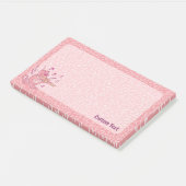 Chat rose avec Violon Post-it Notes (Incliné)