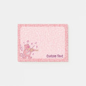 Chat rose avec Violon Post-it Notes (Devant)